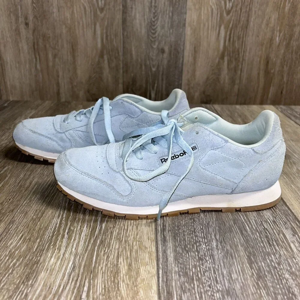 Reebok Classic 059503 Light Blue Suede Athletic Youth US Size 6 Sneaker Shoes